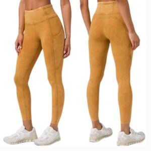 LULULEMON Fast and Free Tight II Ice Dye Ice Wash‎ Spiced Bronze Leggings